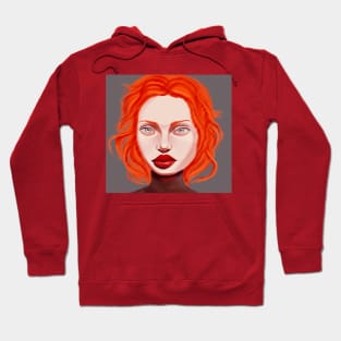 Redhead girl portrait Hoodie